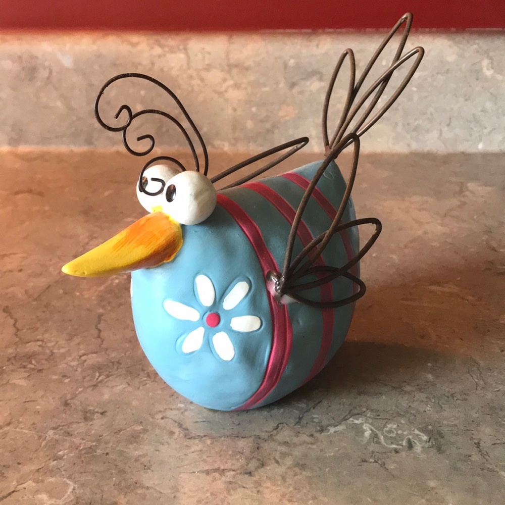 Whimsical ceramic bird